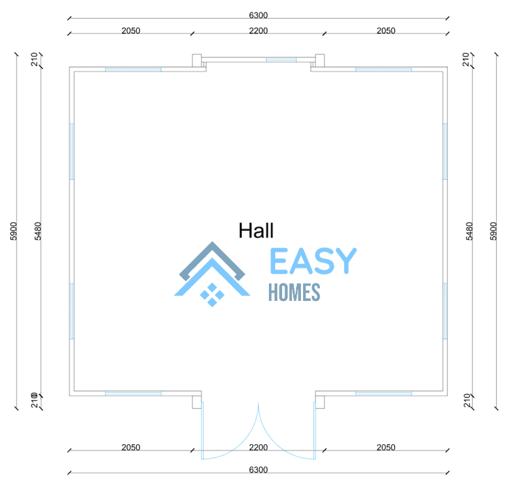 20ft no bedroom floor plan